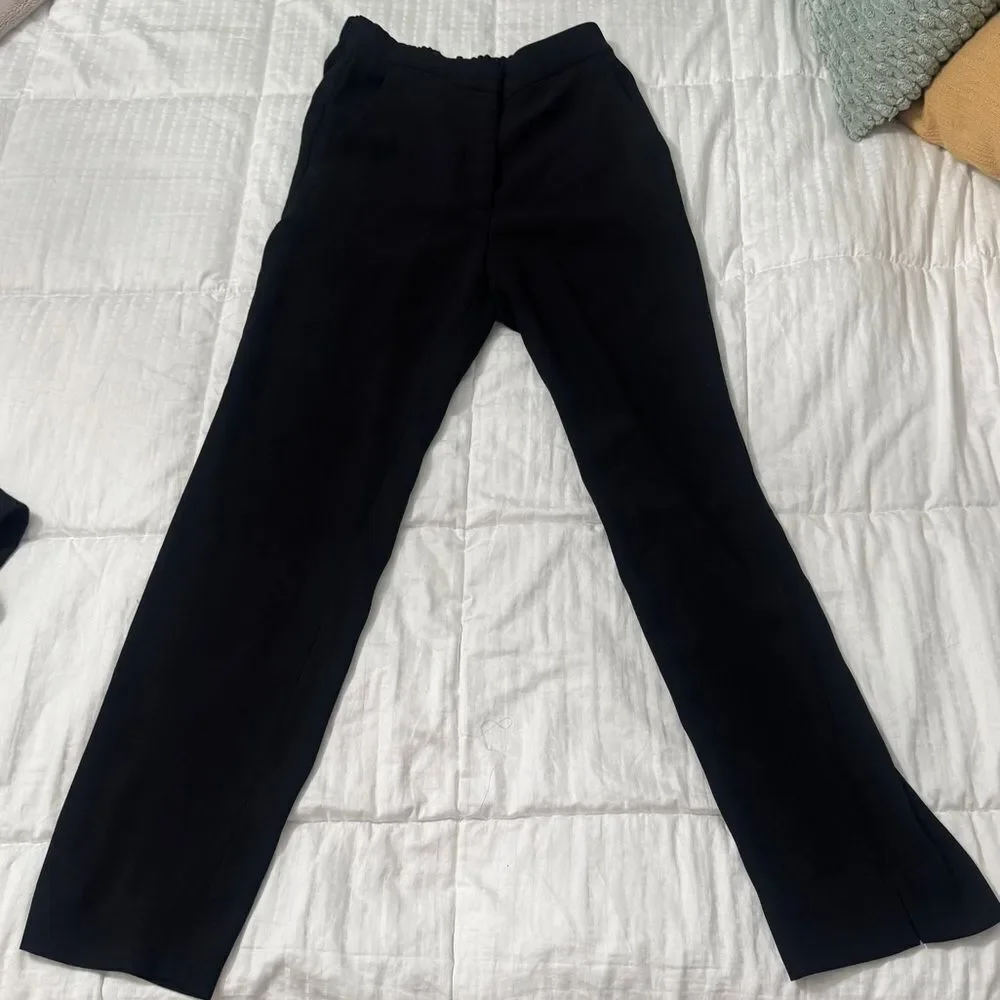 J.Crew Easy Pull-On Dress Pants Black Size 4 | Flat Front Trousers- like new! - Picture 4 of 9